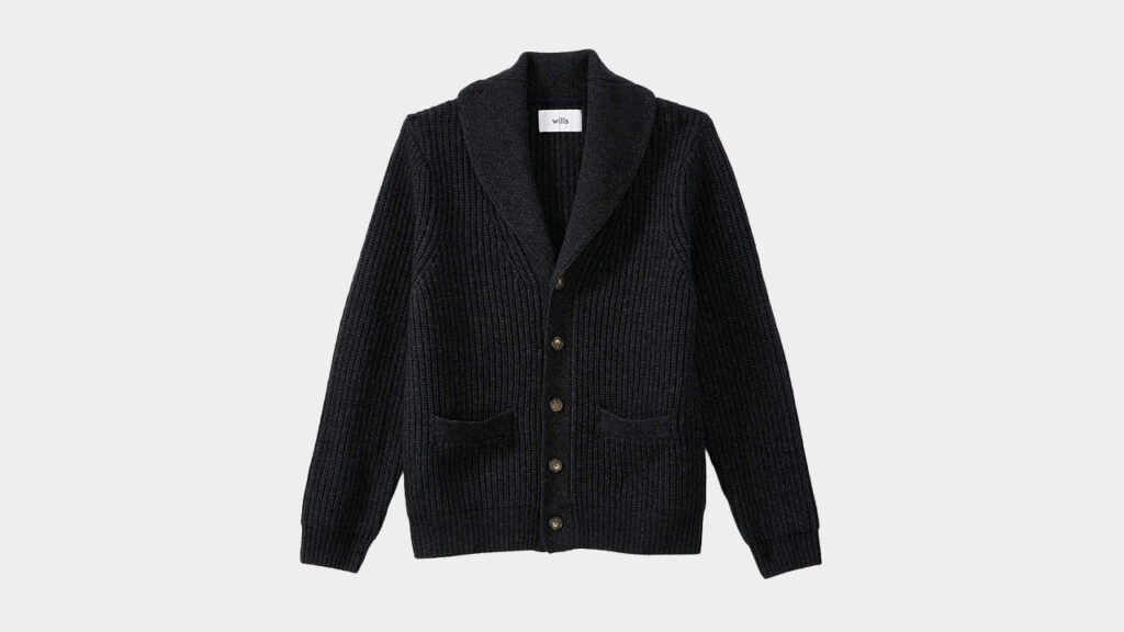 charcoal cardigan sweater wills men cashmere wool