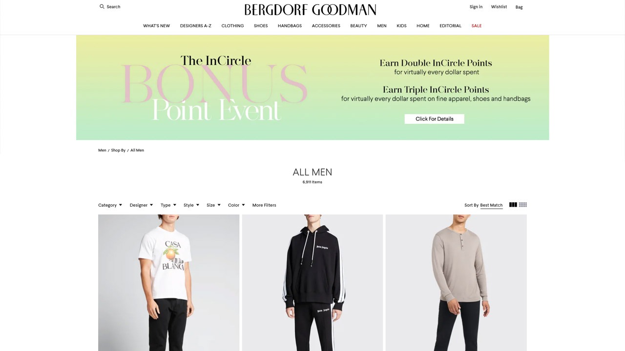 bergdorf goodman homepage