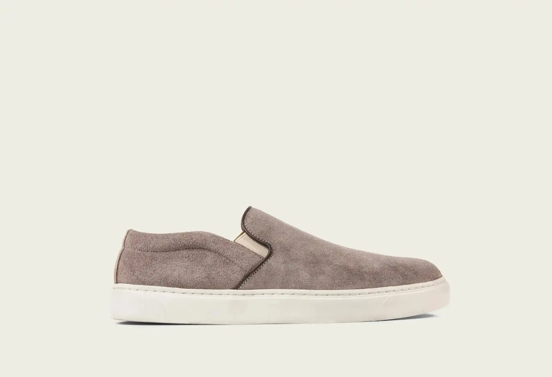 Viberg Slip-on in Eco Veg Pewter Suede Roughout