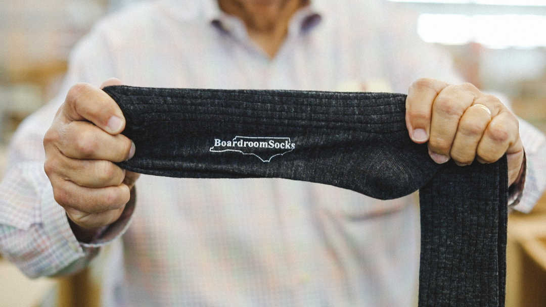 grey ribbed socks from Boardroom Socks